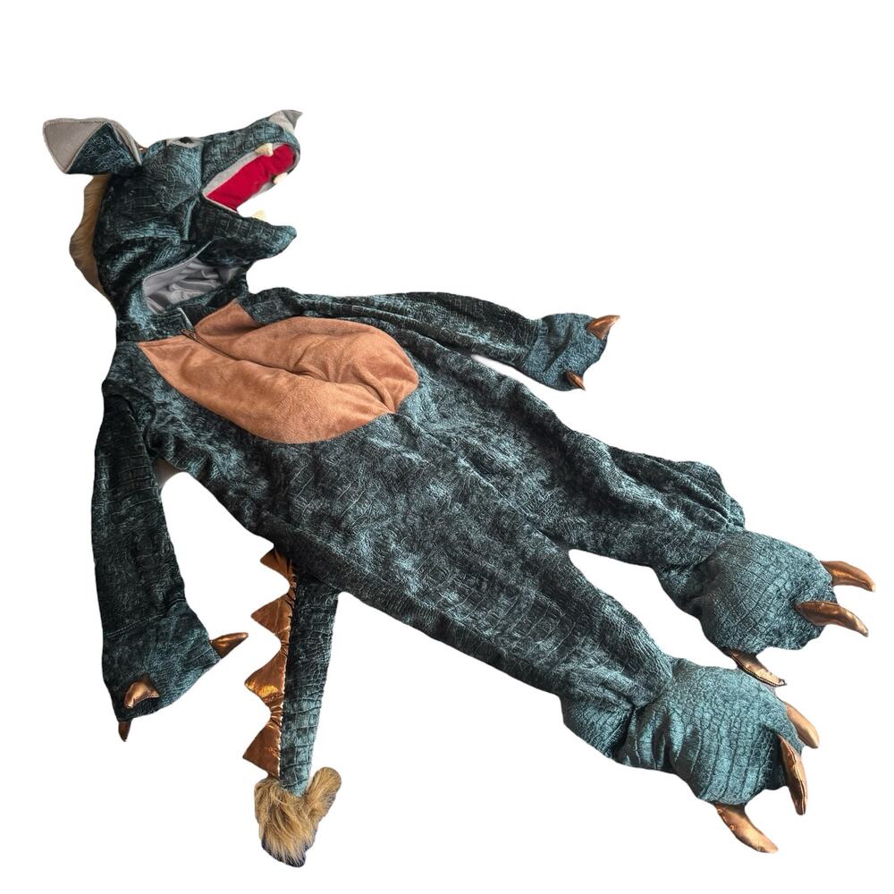 FAO Schwartz Dragon Costume Kids 3T Blue‎ Green Fantasy Theater Halloween